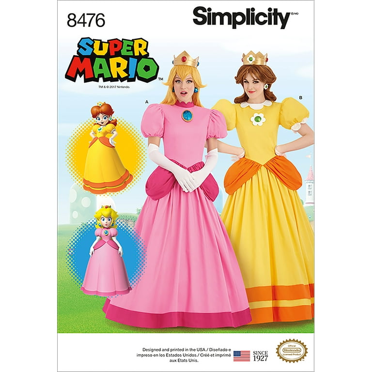 2025超人気 Simplicity Misses' Size 6-14 Super Mario Costume Pattern, 1 裁縫材料