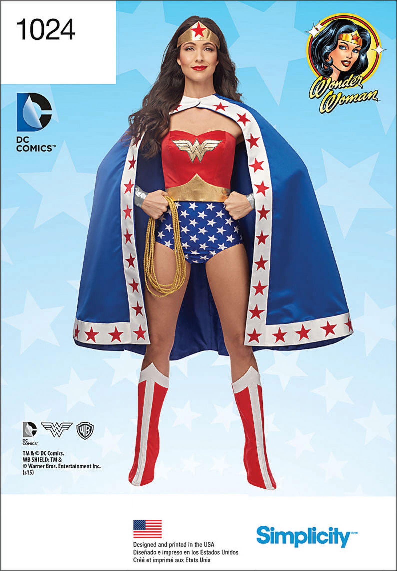 Simplicity Misses' Size 6-14 Wonder Woman Costume Pattern, 1 Each