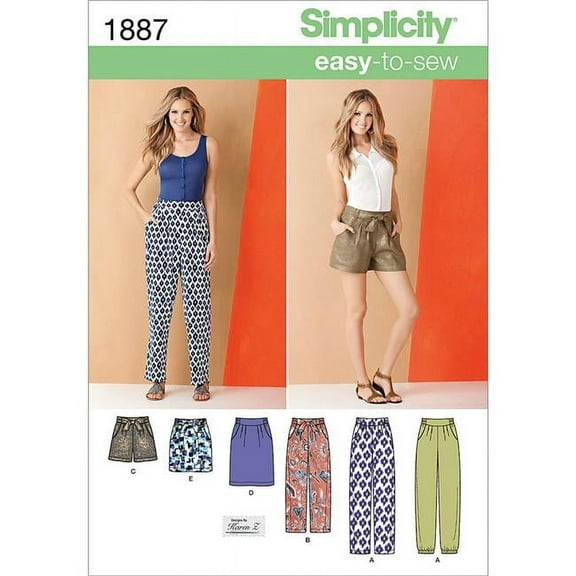 Simplicity Misses' Size 8-16 Skirts & Pants Pattern, 1 Each