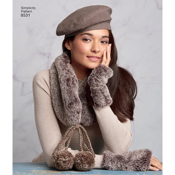 Simplicity Misses' Size S-L Cold Weather Accessories Pattern, 1 Each