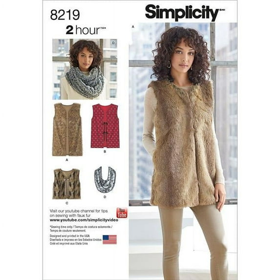 Simplicity Misses' Size XS-XL Jacket & Coat Pattern, 1 Each