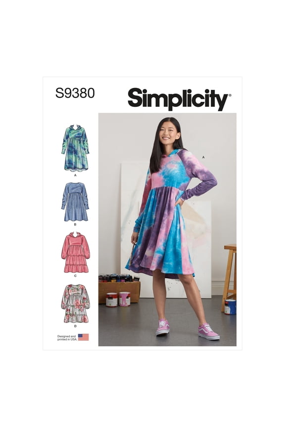 Simplicity Misses Sweatshirt Dresses-XS-S-M-L-XL