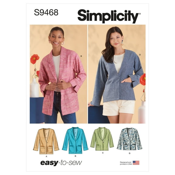 Simplicity Misses Unlined Jacket-16-18-20-22-24