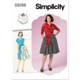 Simplicity Misses' Wrap Top and Flared Skirt Packet, Code 9288 Sewing