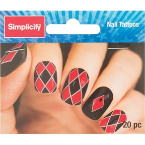 Simplicity Nail Tattoos 20/Pkg-Harlequin