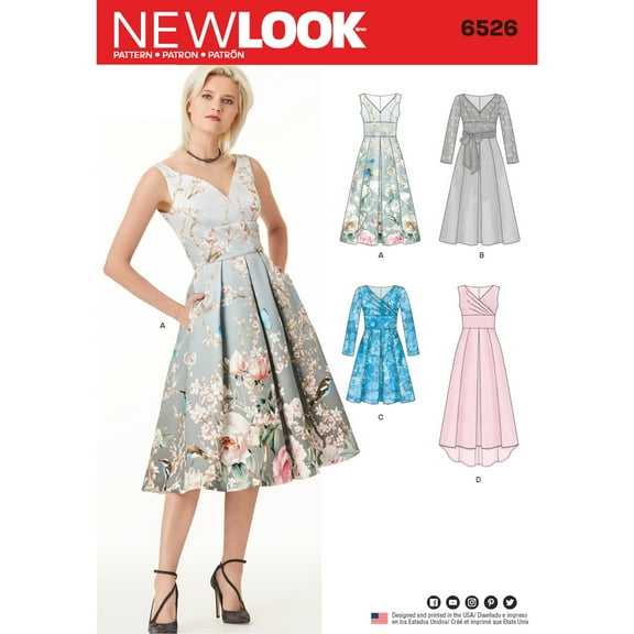 Simplicity New Look Miss Drop Shoulder Dress Patterns, 1 Each