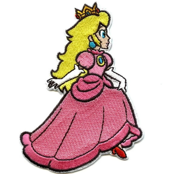 Simplicity Nintendo Super Mario Brothers Princess Peach Applique Clothing Iron On Patch, 2.9'' x 3.9