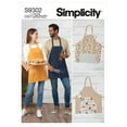 thumbnail image 1 of Simplicity Paper Sewing Pattern 9302 - Aprons for Men, Women, 1 of 2