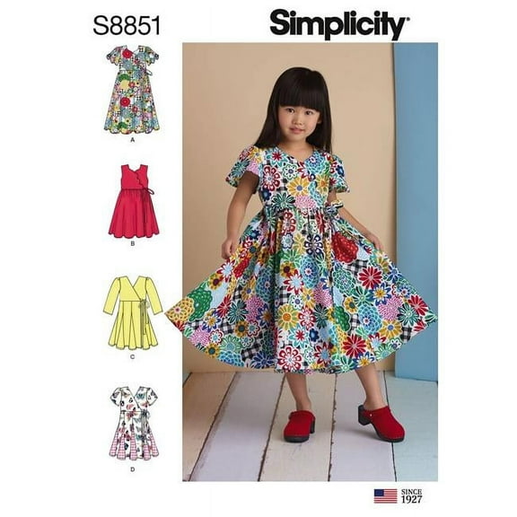 Simplicity Patterns US8851A 3-7 Childs Dresses