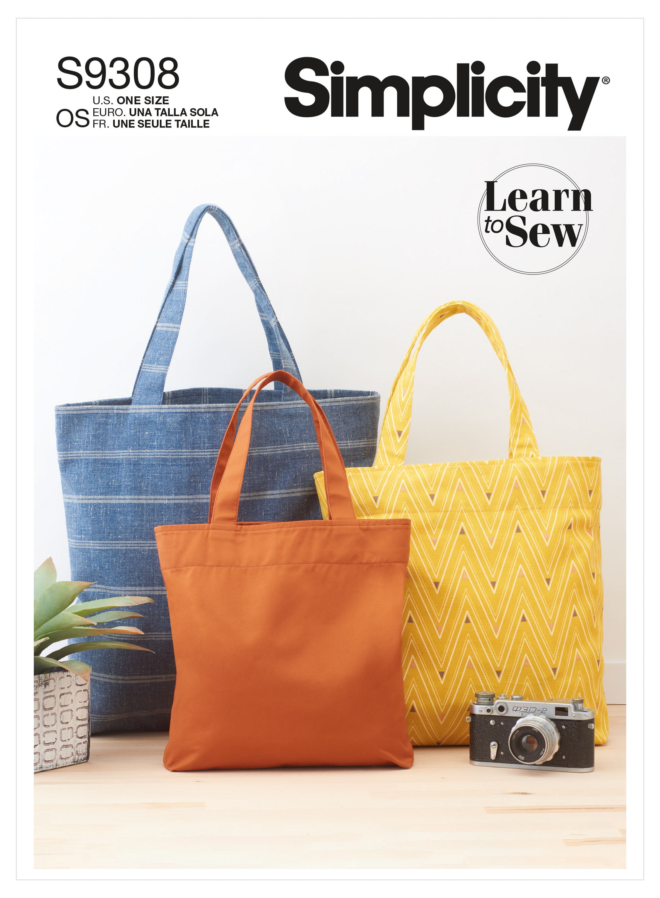 Simplicity Paper Sewing Pattern 9308 - Bags - Walmart.com