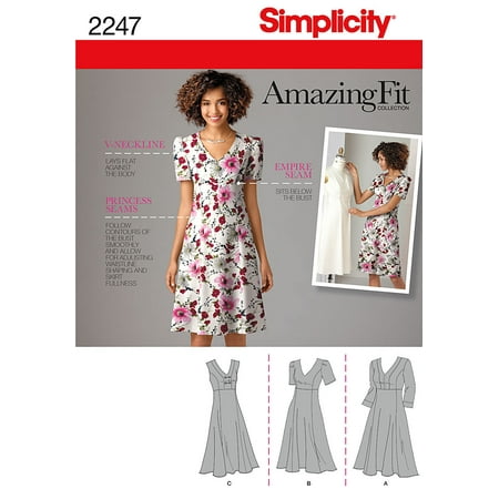 Simplicity Plus Size 20W-28W Dress Pattern, 1 Each
