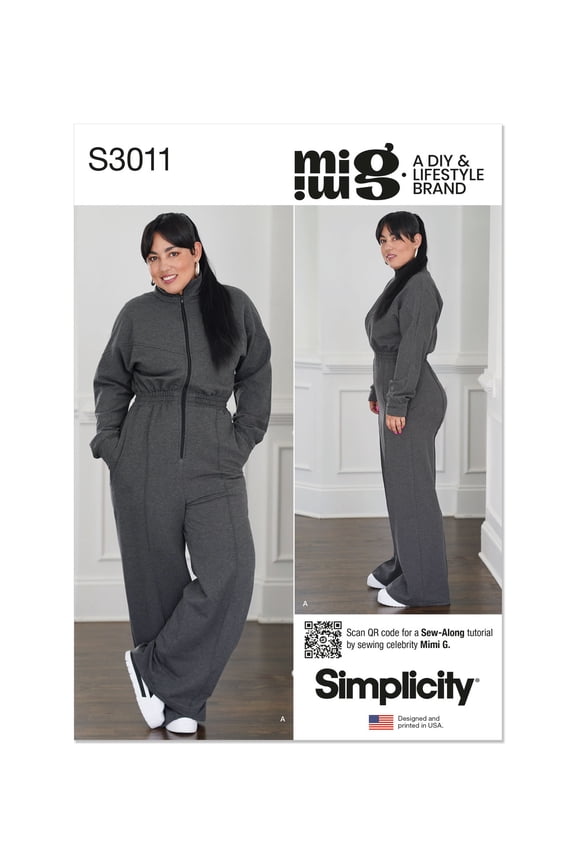 Sewing Pattern 3011 - Misses' and Women's Jumpsuit by Mimi G Style, Size: AA (10-12-14-16-18)