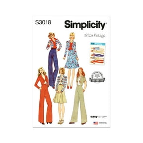 Simplicity Sewing Pattern 3018 - 1970s Misses' Pants, Skirt and Jacket, Size: H5 (6-8-10-12-14)