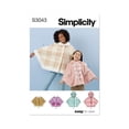 thumbnail image 1 of Simplicity Sewing Pattern 3043 - Children's and Girls' Ponchos, Size: HH (3-4-5-6), 1 of 12