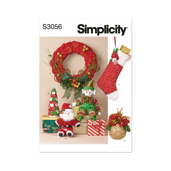 Simplicity Sewing Pattern 3056 - Holiday Crafts, Size: OS (One Size)
