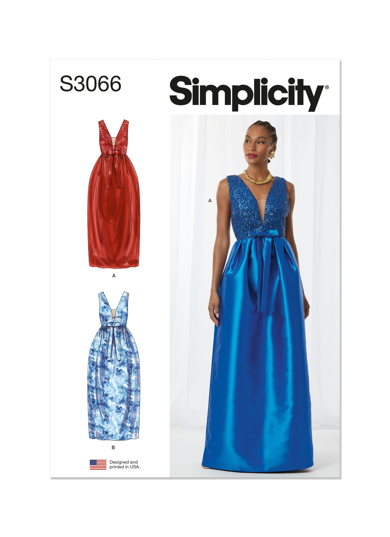 Simplicity Sewing Pattern 3066 - Misses' Special Occasion Gowns, Size: K5 (8-10-12-14-16) - Walmart.com Simplicity Sewing Pattern 3066 - Misses' Special Occasion Gowns, Size: K5 (8-10-12-14-16) - Walmart.com