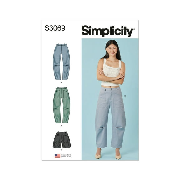 Simplicity Sewing Pattern 3069 - Misses' Pants and Shorts, Size: R5 (14-16-18-20-22)