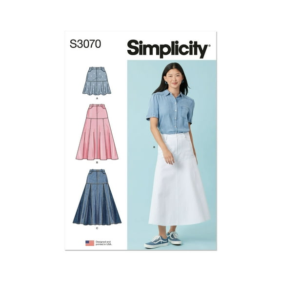 Simplicity Sewing Pattern 3070 - Misses' Skirts, Size: Y5 (18-20-22-24-26)