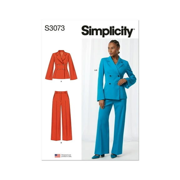 Simplicity Sewing Pattern 3073 - Misses' and Women's Jacket and Pants, Size: BB (20W-22W-24W-26W-28W)
