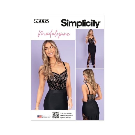 Simplicity Sewing Pattern 3085 - Misses' and Women's Corset Dress by Madalynne Intimates, Size: BB (20W-22W-24W-26W-28W)