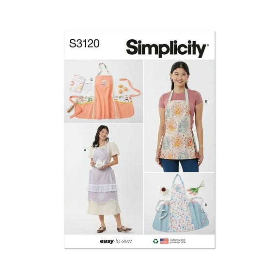 Simplicity Sewing Pattern 3120 - Misses' Apron in Two Lengths, Size: A (XS-XL)