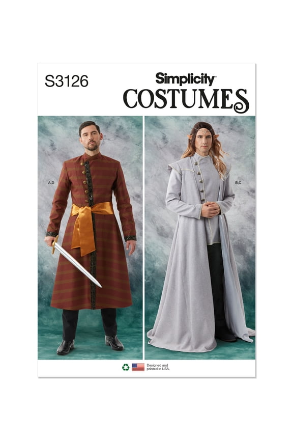 Sewing Pattern 3126 - Men's Costumes, Size: AA (34-42)