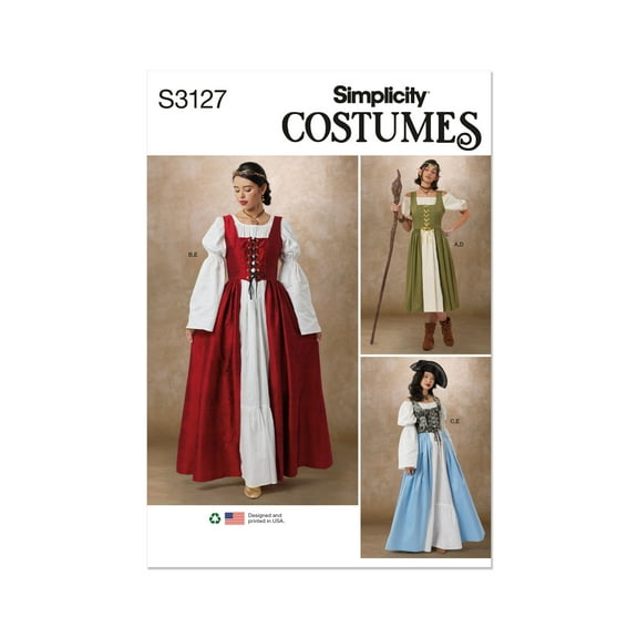 Simplicity Sewing Pattern 3127 - Misses' Costumes, Size: K5 (8-10-12-14-16)