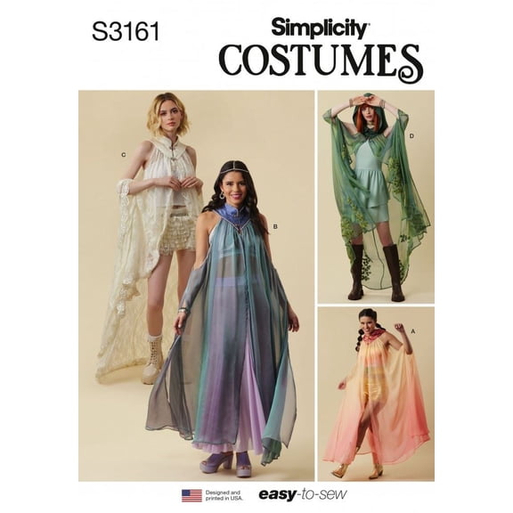 Simplicity Sewing Pattern 3161 Costumes, Capes for Women - Easy