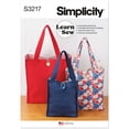 thumbnail image 1 of Simplicity Sewing Pattern 3217 - Learn to Sew Totes in Three Sizes, Size: OS (One Size), 1 of 4