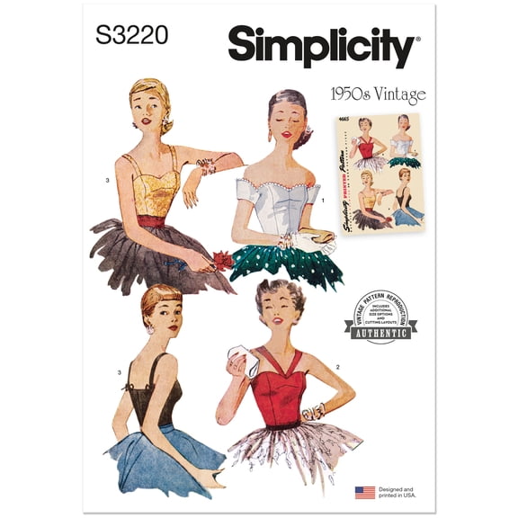 Simplicity Sewing Pattern 3220 - Misses' Blouse with Detachable Cuffs, Size: Y5 (18-26)