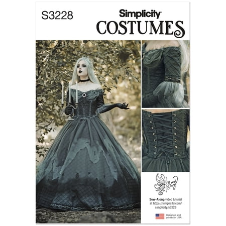 Simplicity Sewing Pattern 3228 - Misses' Phantom Queen Fantasy Costume, Size: K5 (8-10-12-14-16)