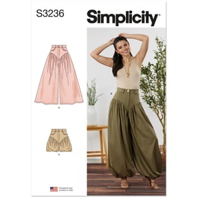 Simplicity Sewing Pattern 3236 - Misses' Wide and Balloon Leg Pants and Shorts, Size: C6(8-18)