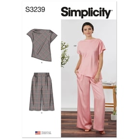 Simplicity Sewing Pattern 3239 - Misses' and Women's Draped Asymmetrical Top and Pull-On Pants, Size: D6(10-20)