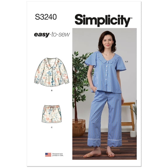Simplicity Sewing Pattern 3240 - Misses' Sleep Set, Size: A(XS-XXL)