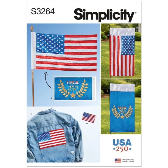 Simplicity Sewing Pattern 3264 - Flags and Appliques, Size: OS(One Size)