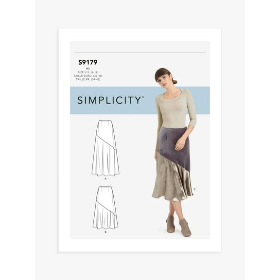 Simplicity Sewing Pattern 9179 - Misses' Skirts, Size: U5 (16-198-20-22-24)