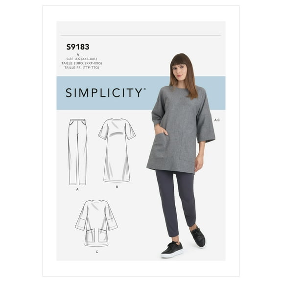 Simplicity Sewing Pattern 9183 Tunics, Dresses, Leggings