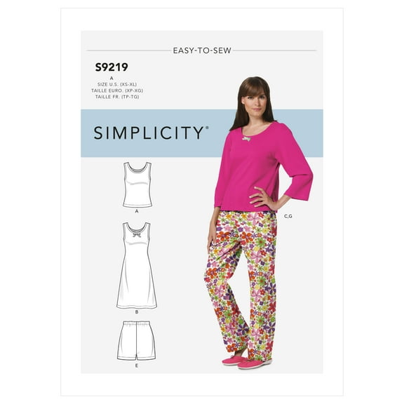 Simplicity Sewing Pattern 9219 Pyjamas