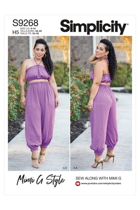Simplicity Sewing Pattern 9268 Tops, Trousers H5 (6-8-10-12-14)