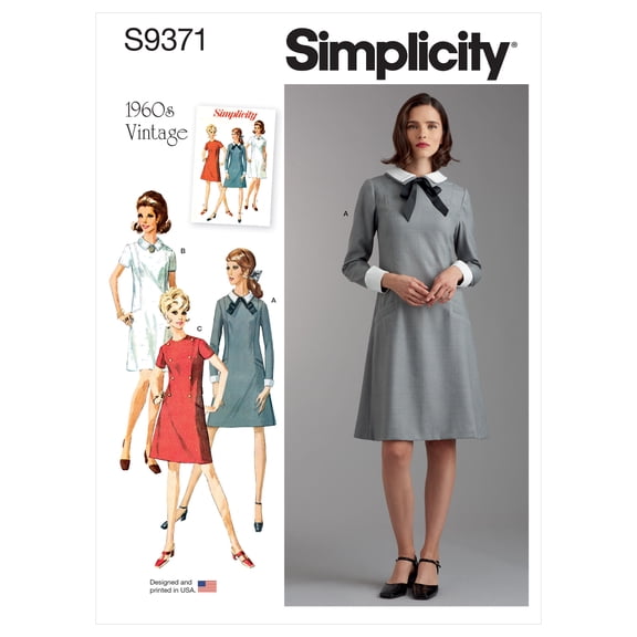 Simplicity Sewing Pattern 9371 Dresses F5 (18W-20W-22W-24W-26W)