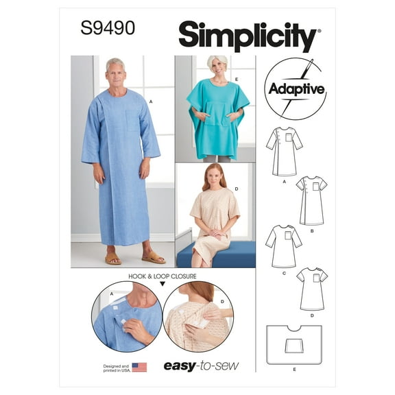 Simplicity Sewing Pattern 9490 Pyjamas, Robes AA (XS-S-M)