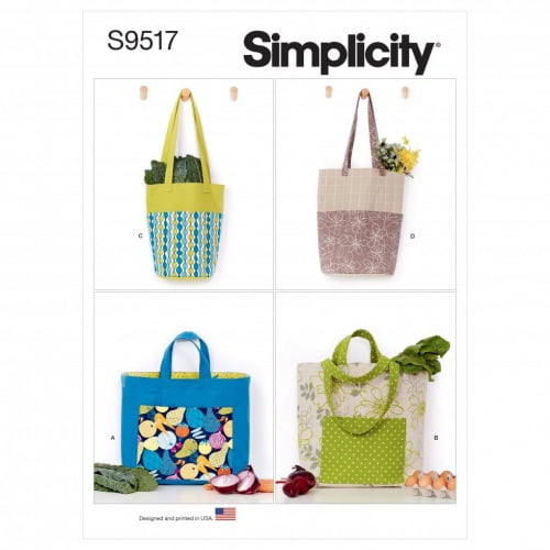 Simplicity Sewing Pattern 9517 Bags OS (One Size Only)