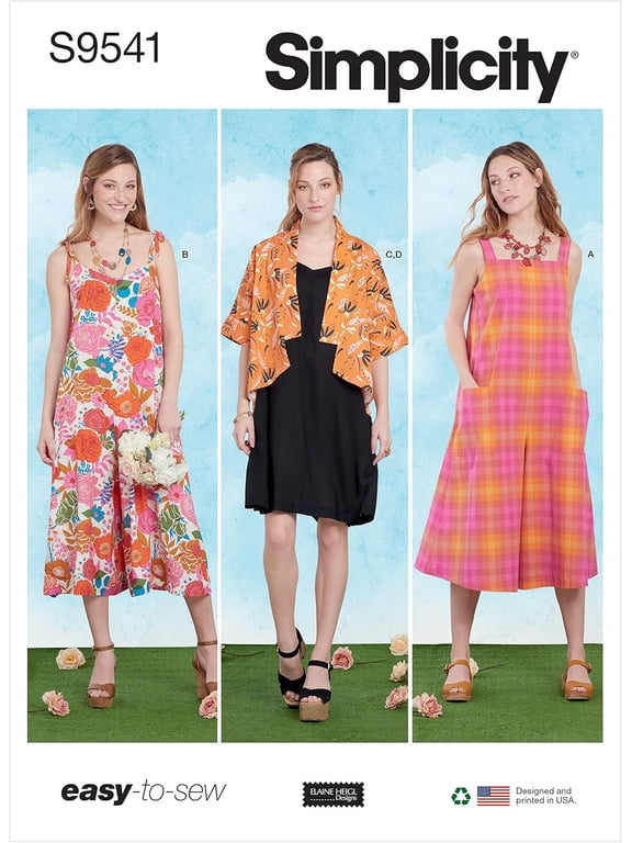 Sewing Pattern 9541 - Misses' Jumpsuits, Dress and Jacket, Size: K5 (8-10-12-14-16)