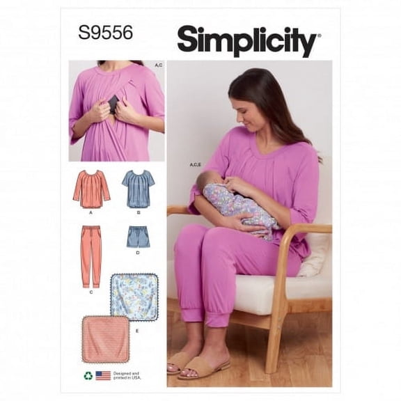 Simplicity Sewing Pattern 9556 Tops, Trousers, Shorts, Blankets A (XS-S-M-L-XL)