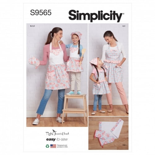 Simplicity Sewing Pattern 9565 Aprons, Accessories A (S - L / S - L)