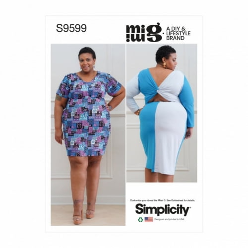 Simplicity Sewing Pattern 9599 Dresses G5 (26W-28W-30W-32W-34W)