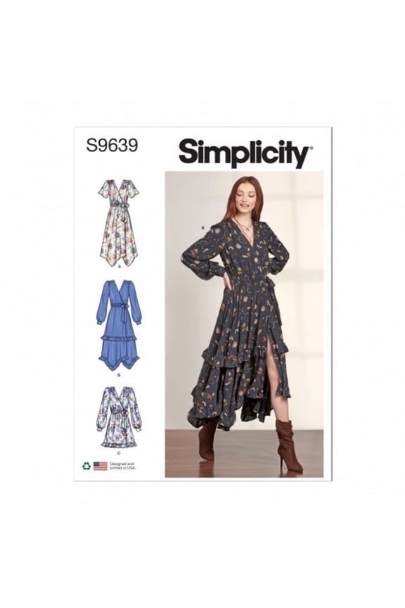 Sewing Pattern 9639 Dresses H5 (6-8-10-12-14)