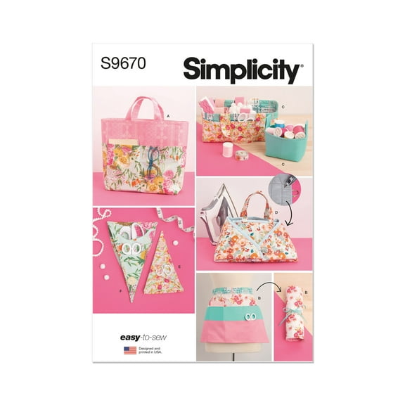 Simplicity Paper Sewing Pattern 9670 - Accessories and Bags and Aprons