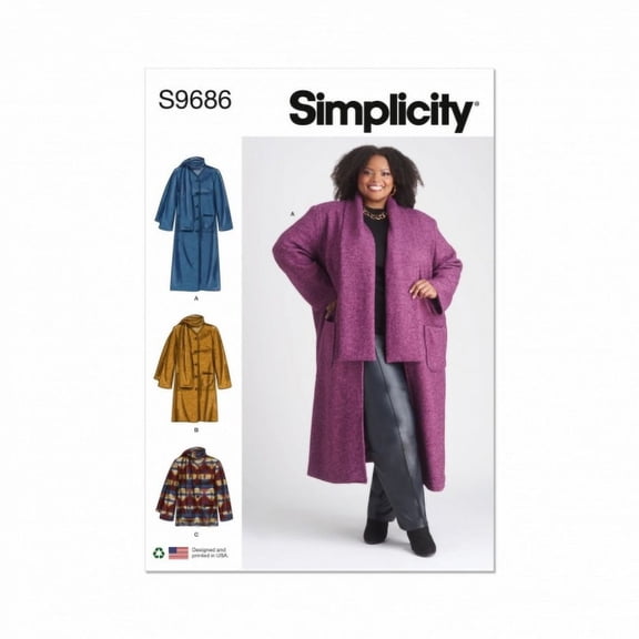 Simplicity Sewing Pattern 9686 Women W2 (20W-22W-24W-26W-28W)