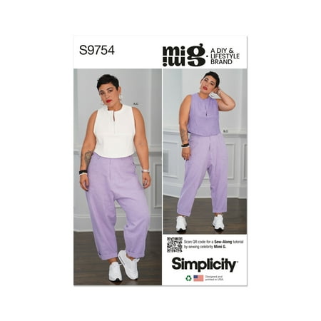 Simplicity Sewing Pattern 9754 Tops, Trousers Y5 (18-20-22-24-26)